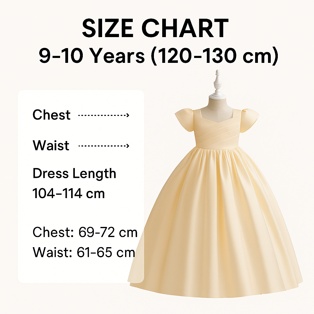 9-10 YearsGolden Grace Princess Gown