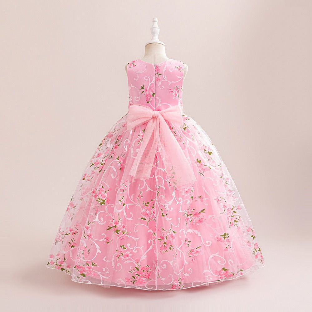 8 Years Pink Garden Blossom Gown