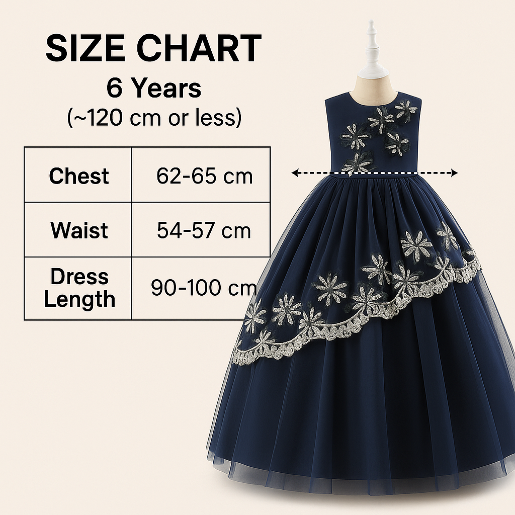 6 Years/ Midnight Bloom Princess Gown