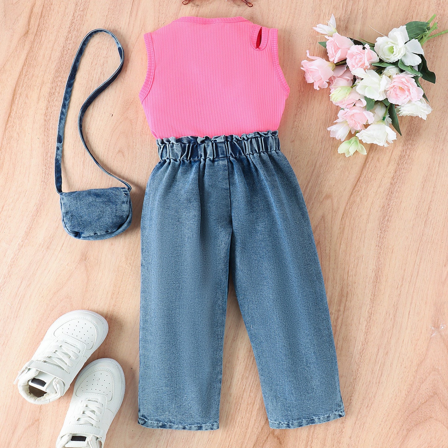 6-Years/ Pink Pop Denim Set