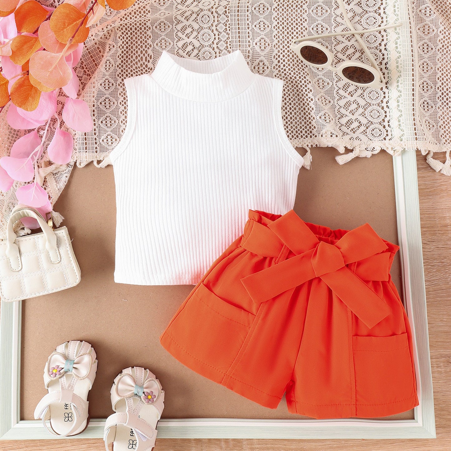 4-Years/Sunny Day Bow Shorts Set