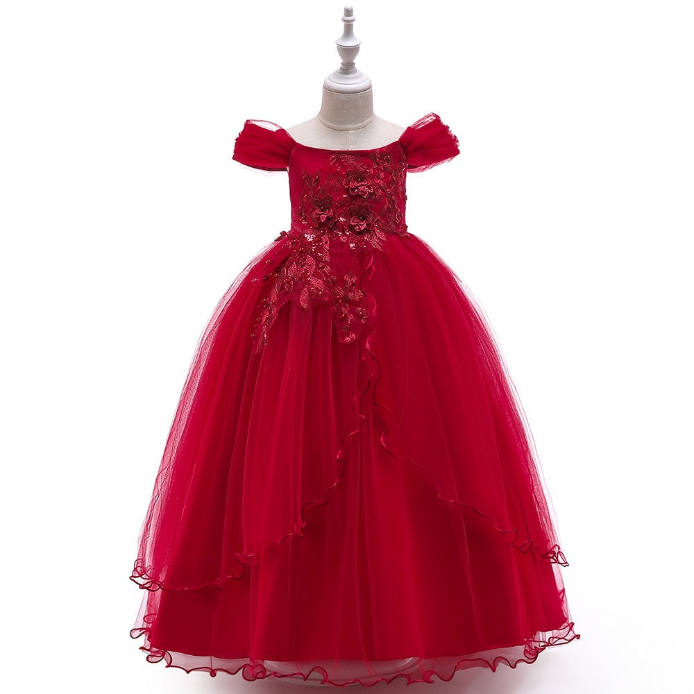 9-10 Years Ruby Blossom Princess Gown